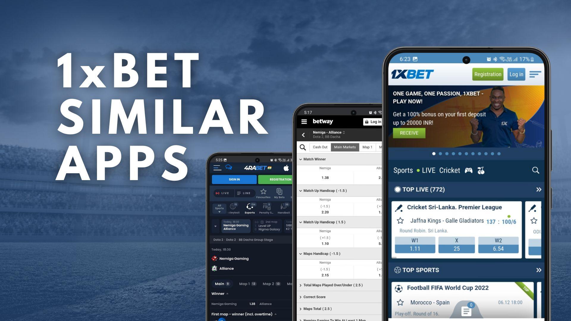 Article main image with betting sites like 1xbet